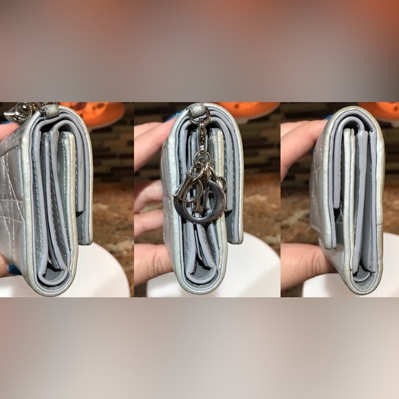 DIOR Silver Cannage Leather Trifold Wallet 😍🔥 - Picture 14 of 16